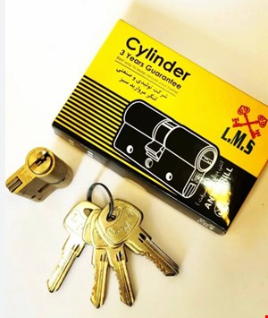 سیلندر 7سانت برنجی ضد سرقت LMS دارای5 کلید دوشیار