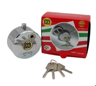 قفل کتابی پشت بسته سه قاف (کلید سوکسی بدنه فولادی ضدبرش ضد اسید) کد 85